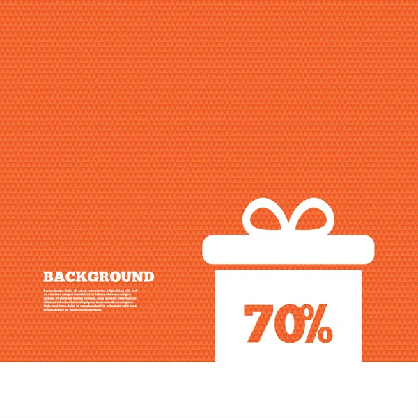 70 pour cent boîte cadeau de vente — Image vectorielle