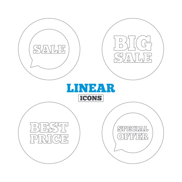 Special offer speech bubbles symbols — Stock Vector