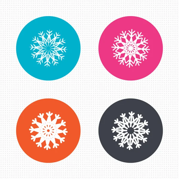 Copos de nieve iconos artísticos . — Vector de stock