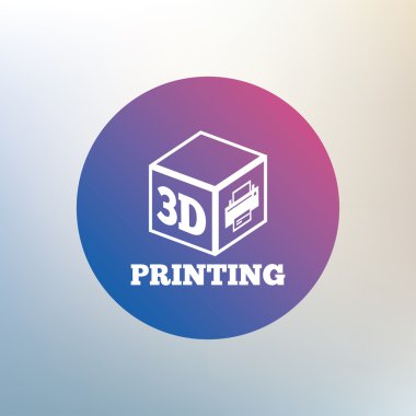 3D baskı işareti simgesi.