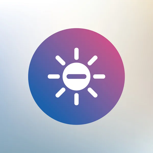 Sun minus sign icon. — Stock Vector