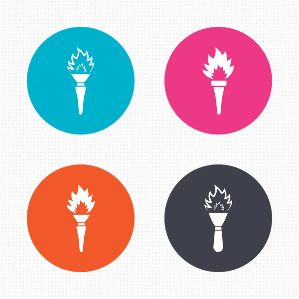 Torch flame icons. — Stock Vector