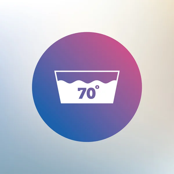 Lavable a máquina a 70 grados — Vector de stock