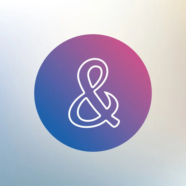 Ampersand teken pictogram — Stockvector