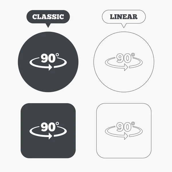 Angle 90 degrees sign icons — Stockvector