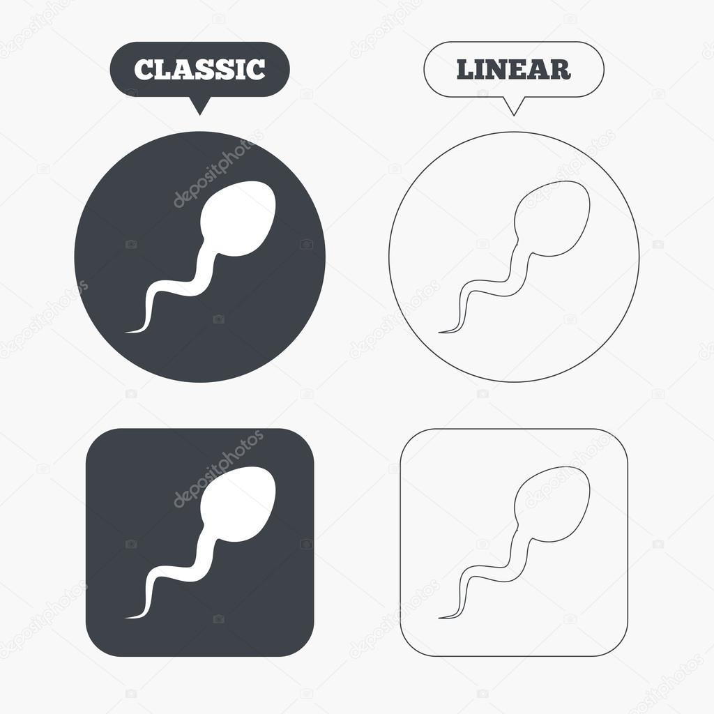Sperm sign icons