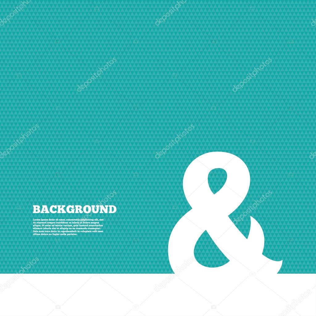 Ampersand sign icon.
