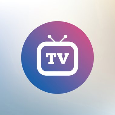 Retro Tv işareti simgesi.