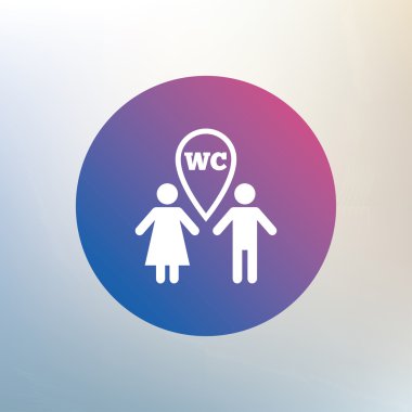 WC tuvalet işareti simgesi.