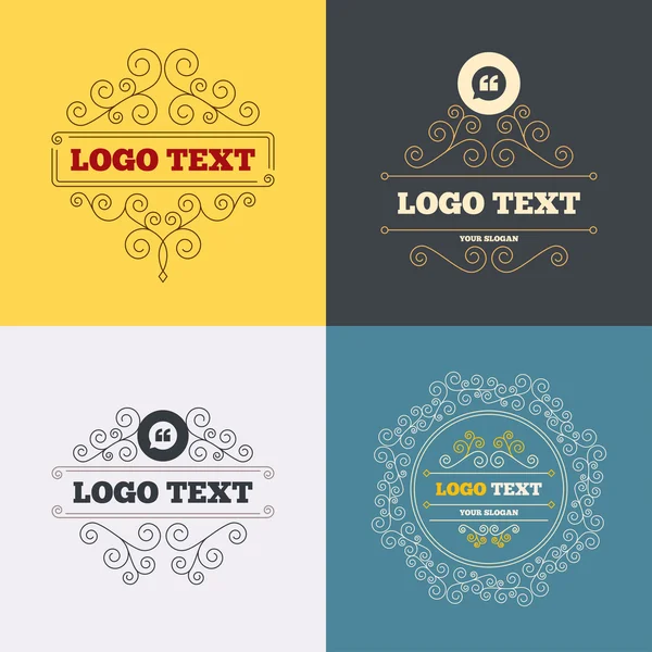 Quote sign icons — Stock Vector