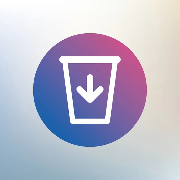 Send to the trash icon. — Stock Vector