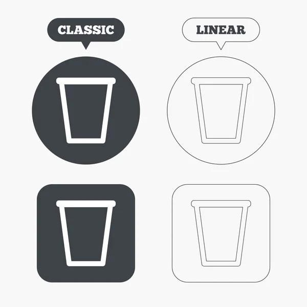 Recycle bin teken pictogrammen — Stockvector