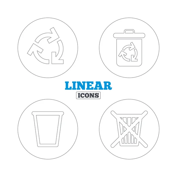 Recycle bin icons. — Stock Vector