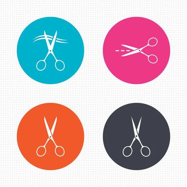 Scissors icons. Hairdresser or barbershop — 图库矢量图片