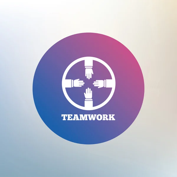 Icono de signo de trabajo en equipo . — Vector de stock