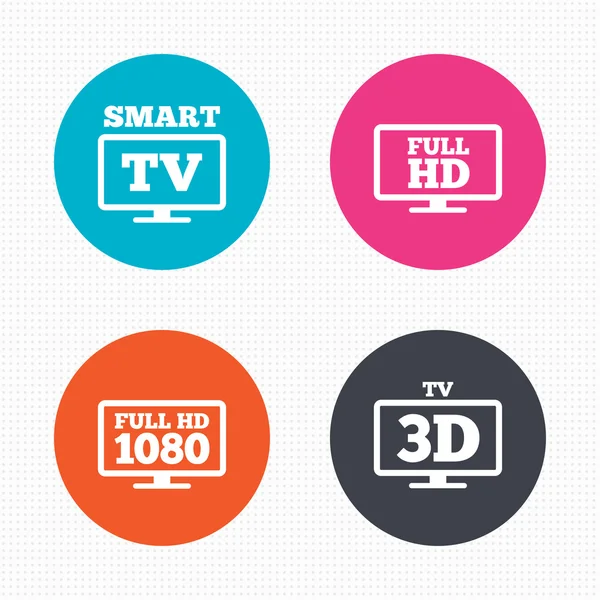 Iconos de modo de televisión inteligente — Archivo Imágenes Vectoriales