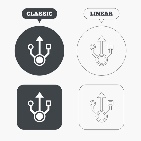 Иконки знаков USB — стоковый вектор