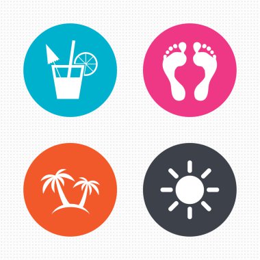 Beach Tatil simgeler.