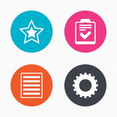 Yıldız ve menü listesi işaretleri.