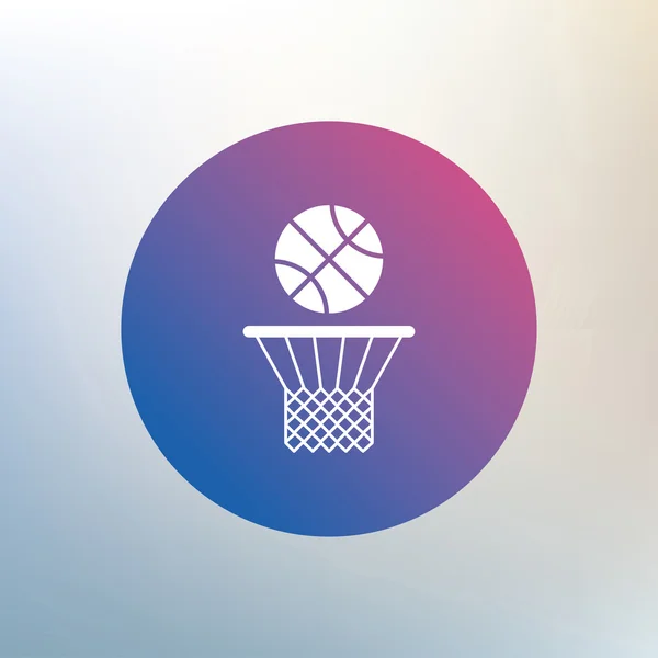 Basketbol topu ve sepet simgesi. — Stok Vektör