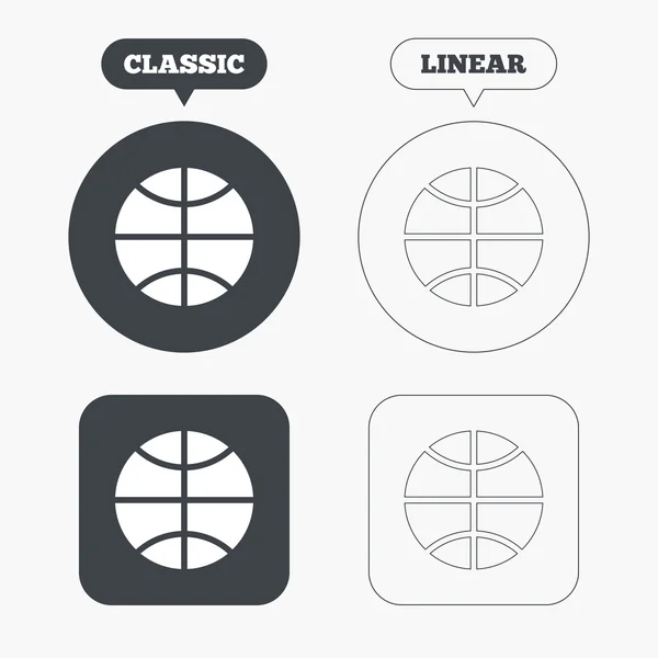 Basketball sign icons — Stock Vector