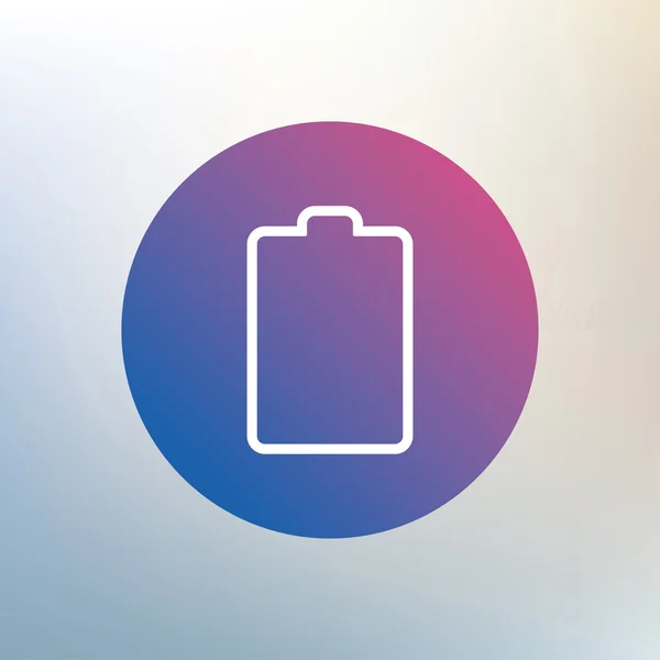 Icône de signe vide batterie — Image vectorielle