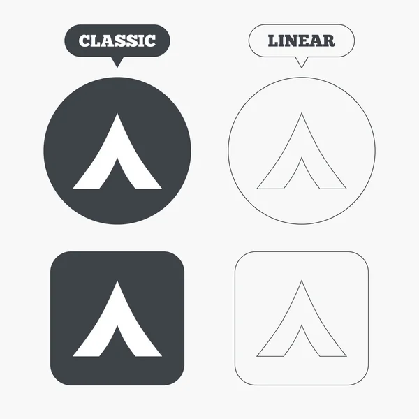 観光テント サイン アイコン — ストックベクタ
