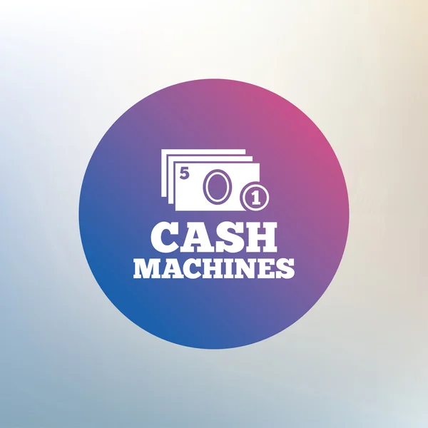 Cash and coin machines sign — Stock Vector