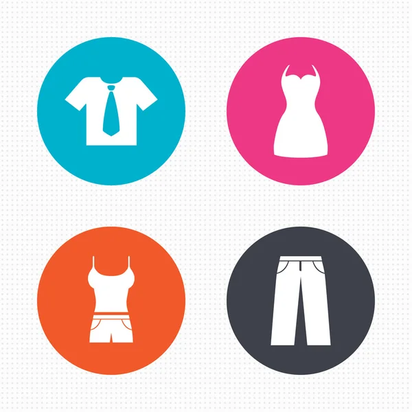 Clothes signs. T-shirt with tie