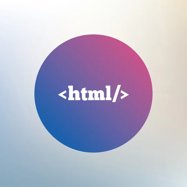 Ikona Podepsat HTML. — Stockový vektor