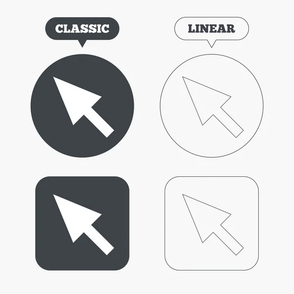 Iconos de signo de cursor del ratón — Archivo Imágenes Vectoriales