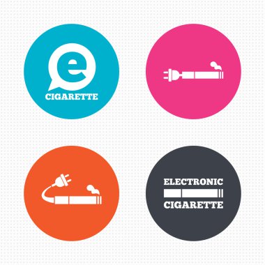 e-sigara işaretler. elektronik sigara simgeler.