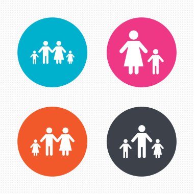 iki çocuk işaretleri ile aile