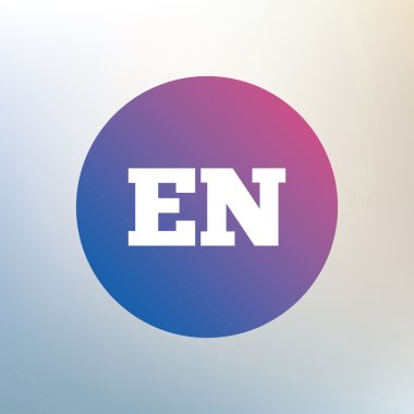 İngilizce dil işareti simgesi.