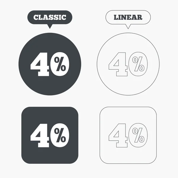 40 % sleva znak ikony — Stockový vektor