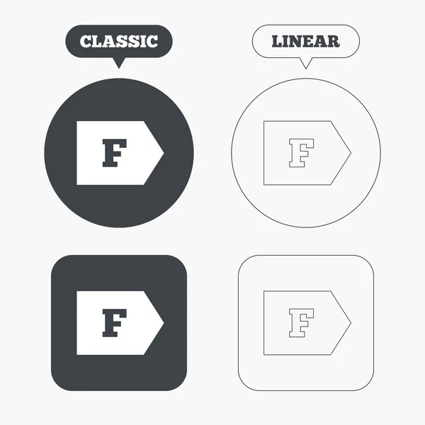 Energieeffizienzklasse f. — Stockvektor