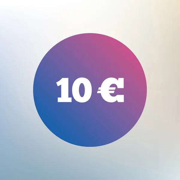 10 euro teken pictogram. — Stockvector