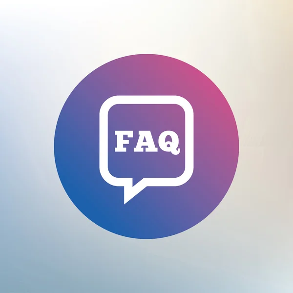 FAQ information sign icon. — Stock Vector