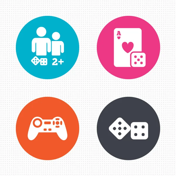 Des icônes de gamers. Jeux de société joueurs . — Image vectorielle