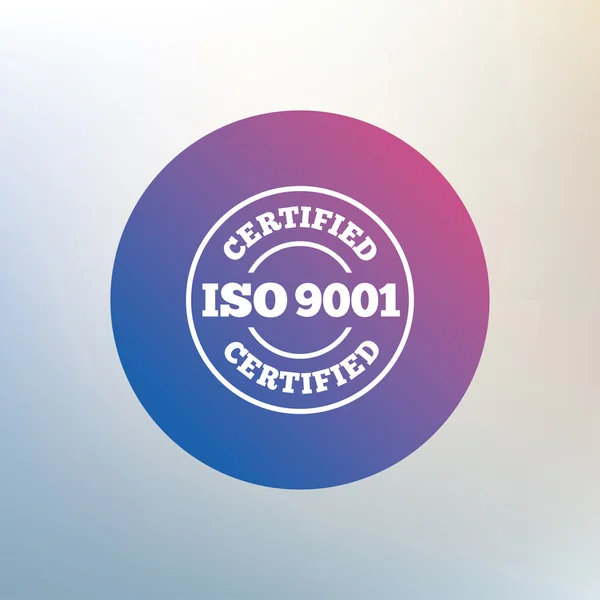 ISO 9001-certifierad tecken. — Stock vektor