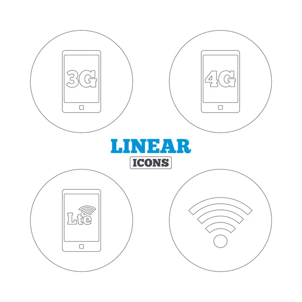 Mobiele telecommunicatie pictogrammen. — Stockvector