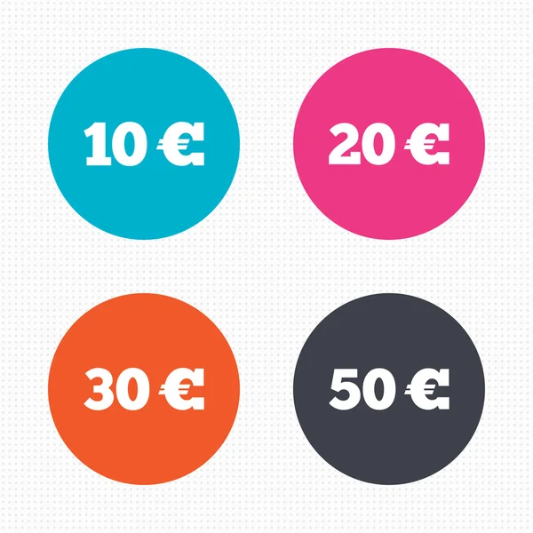 Money in Euro icons. — Stock Vector