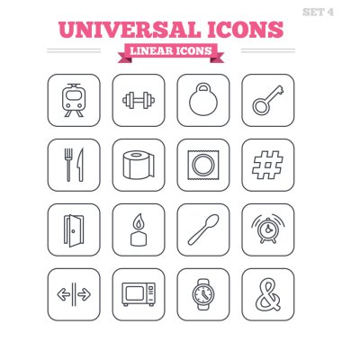 Evrensel doğrusal Icons set.