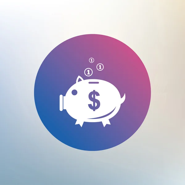 Piggy bank teken pictogram. — Stockvector