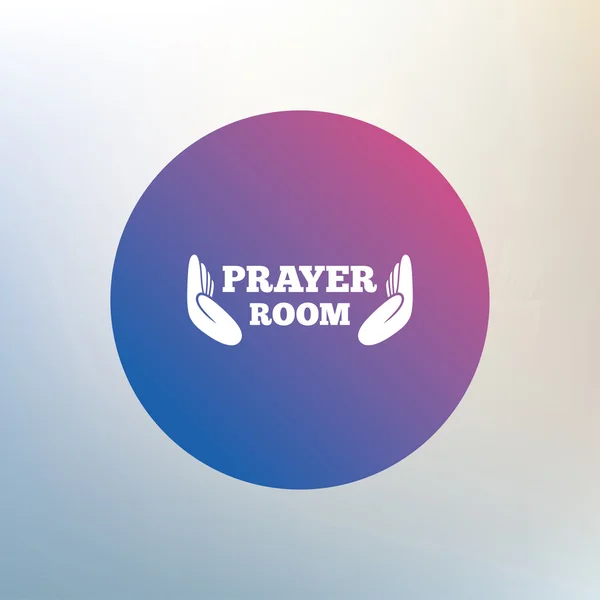 Prayer room sign icon. — Stock Vector