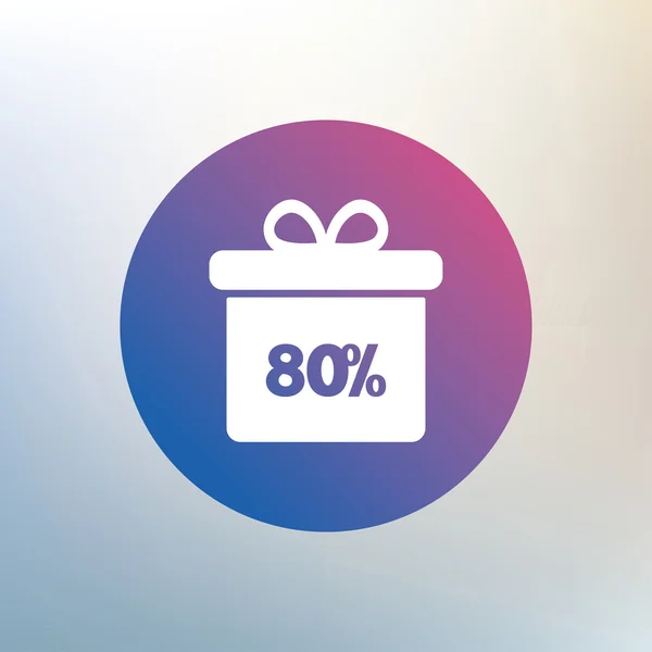 80 procent prodej dárkové krabice — Stockový vektor