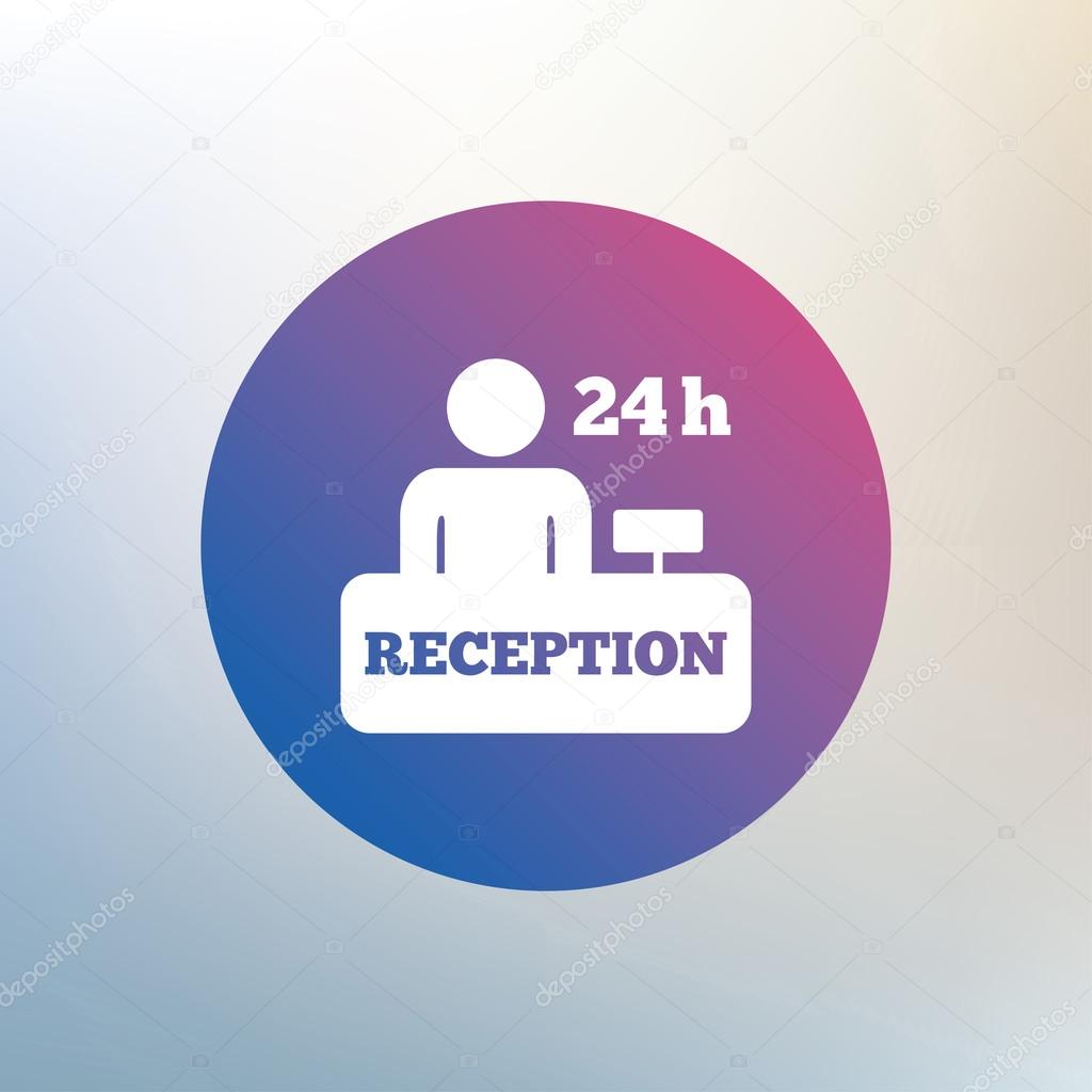 Reception sign icon.