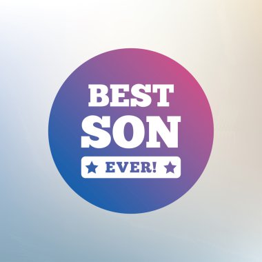 En iyi oğlum hiç oturum simgesi.