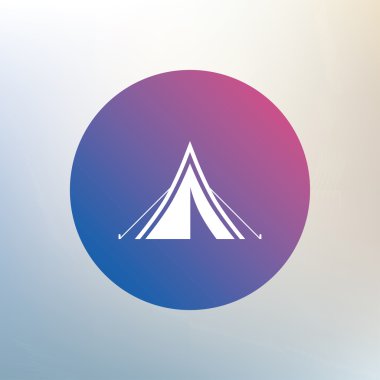 Turist çadır işareti simgesi.