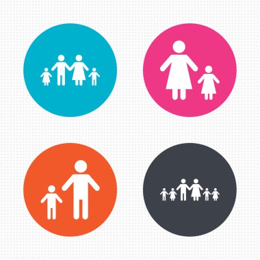 iki çocuk işaretleri ile aile